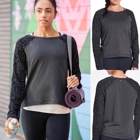 CALIA Limited Edition Gray Long Sleeve Crew Neck Athletic Sweatshirt Women's S - Picture 1 of 7